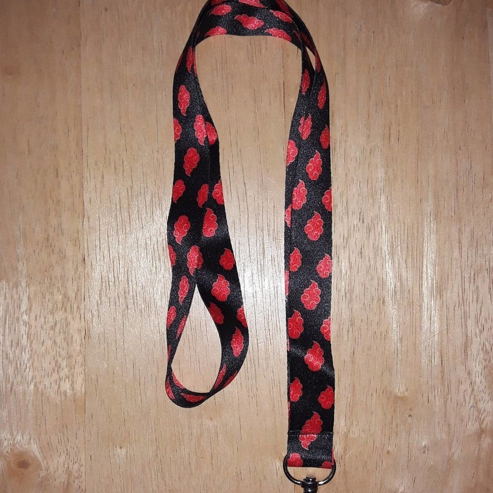 Q7. Best Japanese Anime Naruto Red Clouds One Size Lanyard & Metal Clip