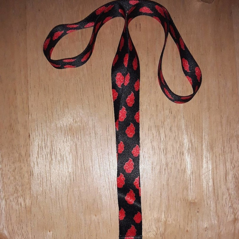 Q7. Best Japanese Anime Naruto Red Clouds One Size Lanyard & Metal Clip