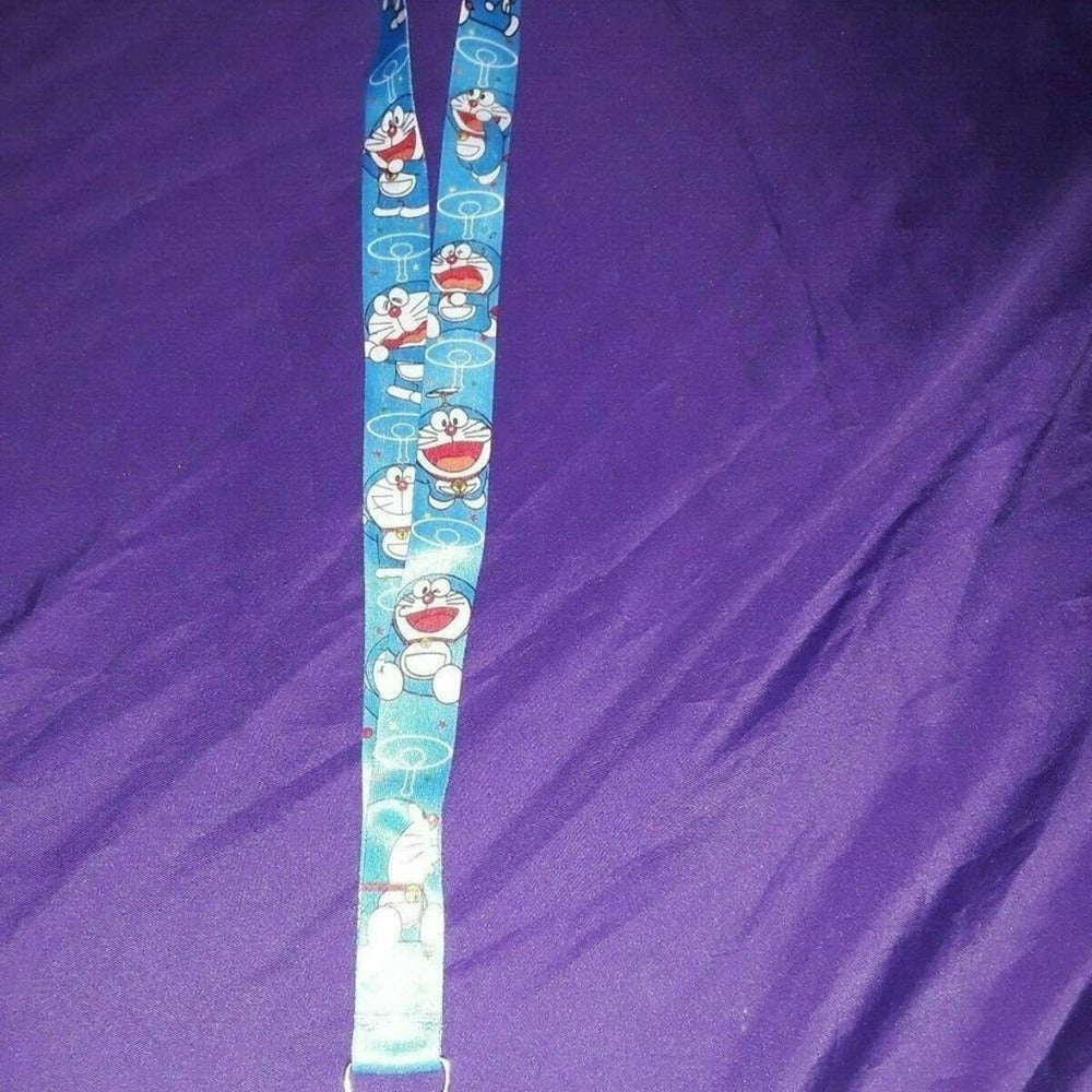 W6. Brand New Classic Japanese Anime Doraemon Blue One Size Lanyard with Clip