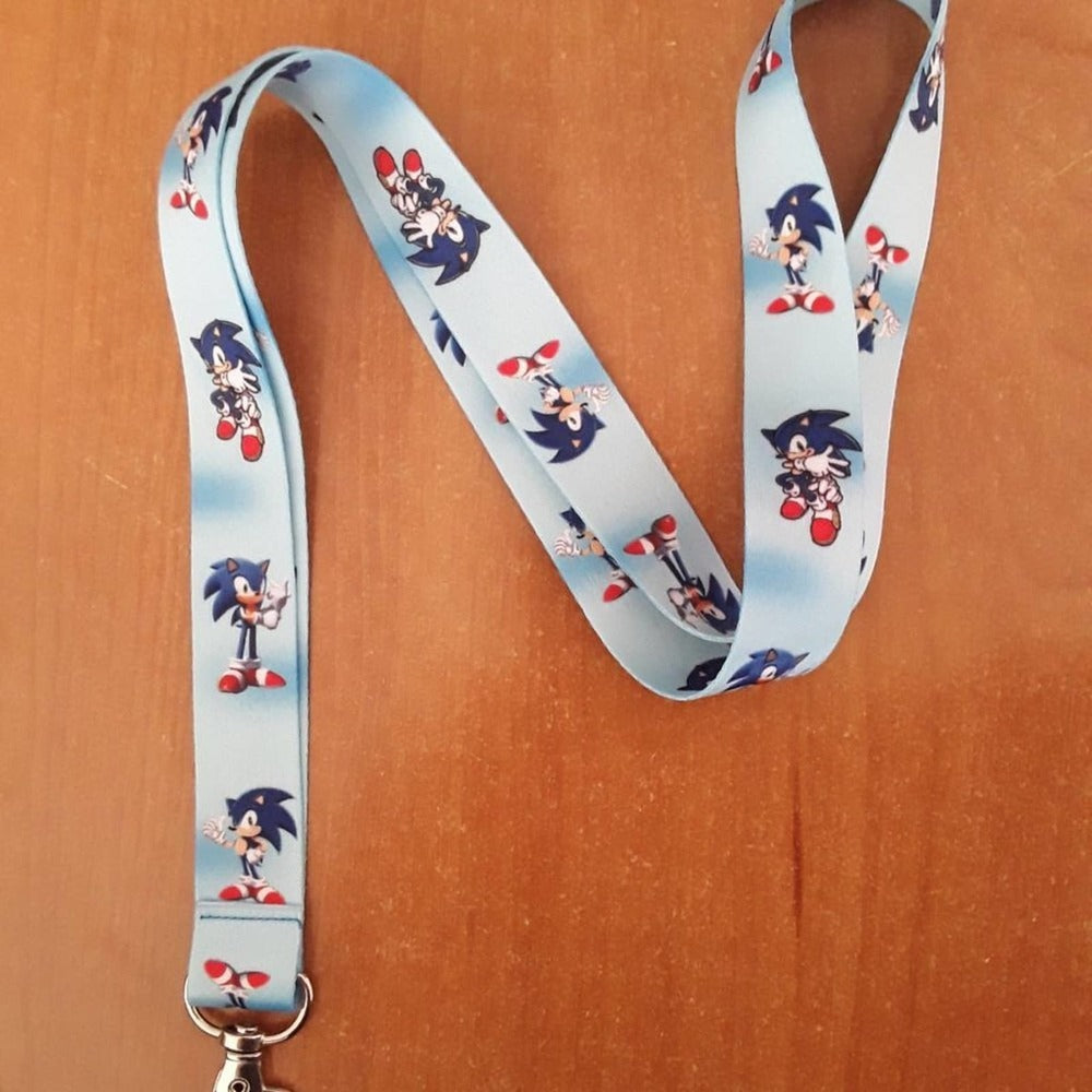 Most Popular Sonic Hedgehog Movie Characters One Size Black Lanyard & Clip A 1
