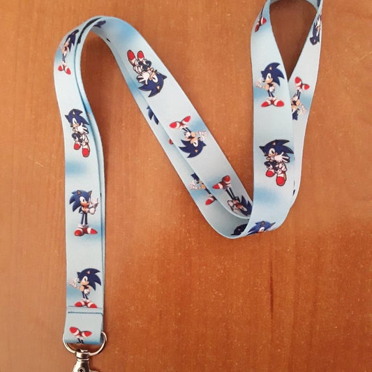 Most Popular Sonic Hedgehog Movie Characters One Size Black Lanyard & Clip A 1