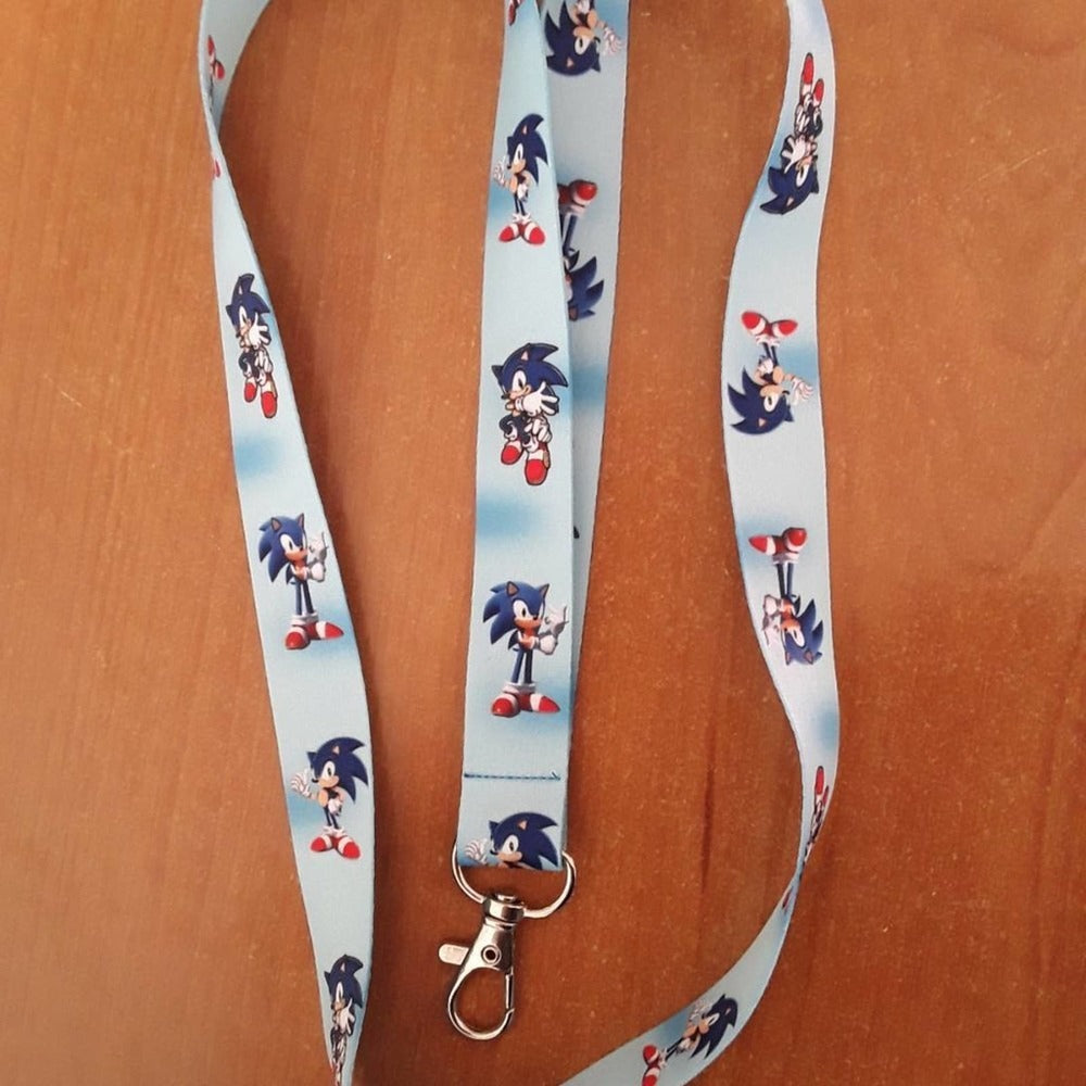 Most Popular Sonic Hedgehog Movie Characters One Size Black Lanyard & Clip A 1
