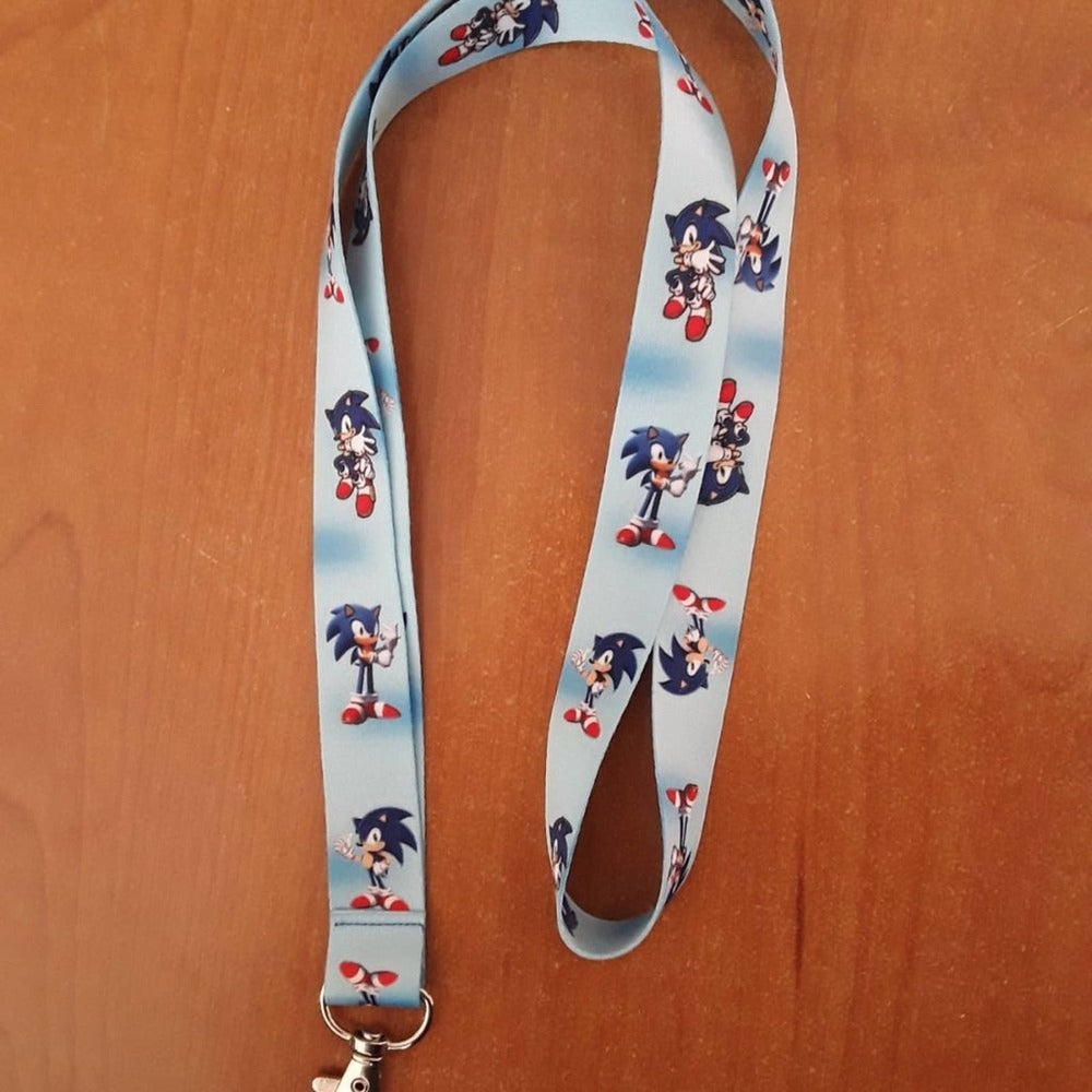 Most Popular Sonic Hedgehog Movie Characters One Size Black Lanyard & Clip A 1