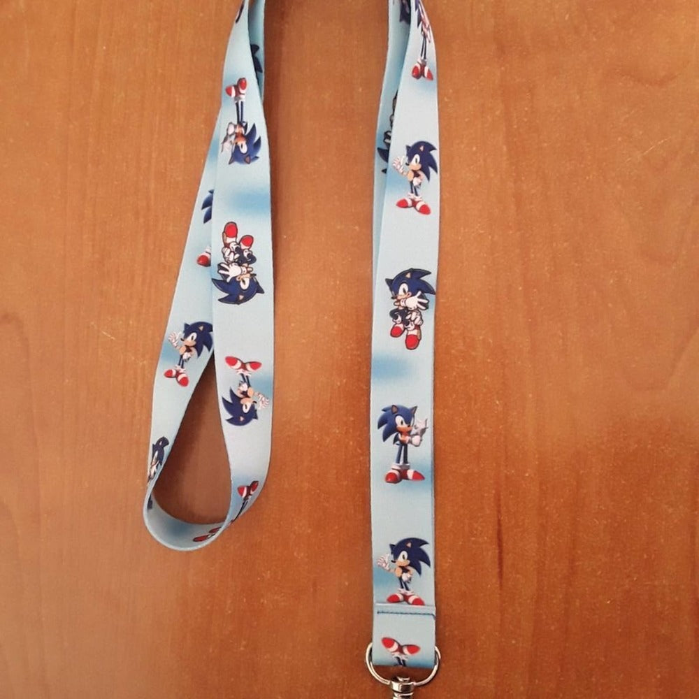 Most Popular Sonic Hedgehog Movie Characters One Size Black Lanyard & Clip A 1