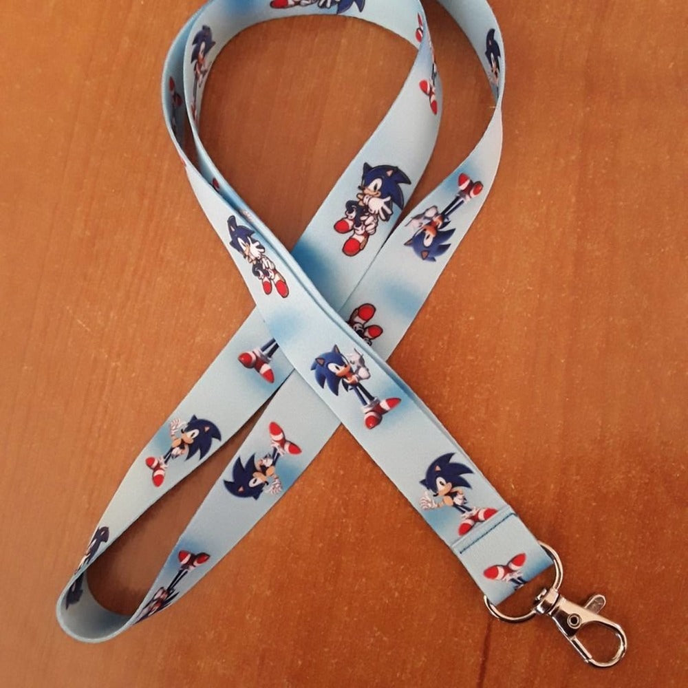 Most Popular Sonic Hedgehog Movie Characters One Size Black Lanyard & Clip A 1