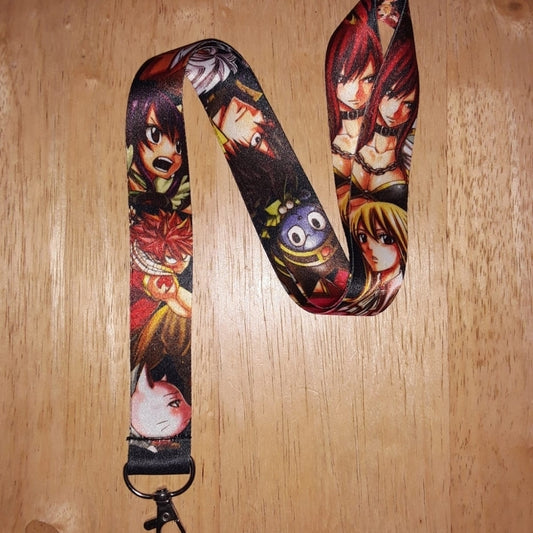 Best Anime Fairy Tail Manga Black Lanyard & Clip