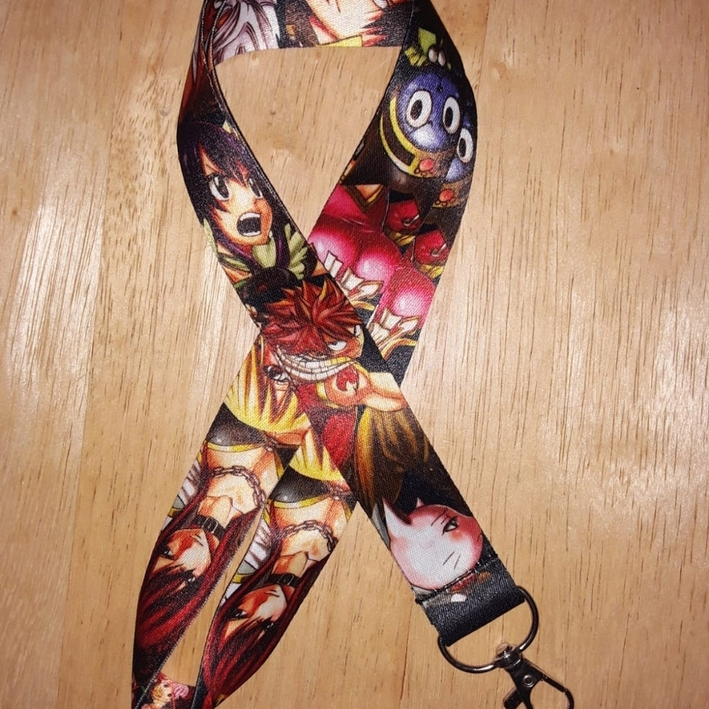 Best Anime Fairy Tail Manga Black Lanyard & Clip