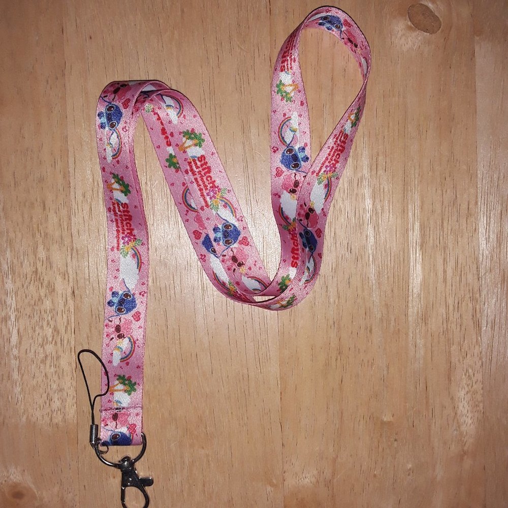 Best Disney Movies Lilo and Stitch Pink Lanyard