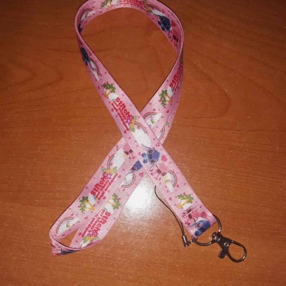 Best Disney Movies Lilo and Stitch Pink Lanyard