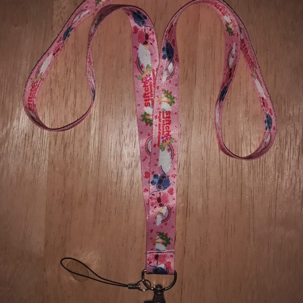 Best Disney Movies Lilo and Stitch Pink Lanyard