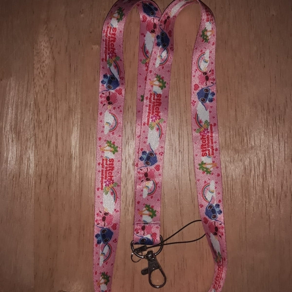 Best Disney Movies Lilo and Stitch Pink Lanyard