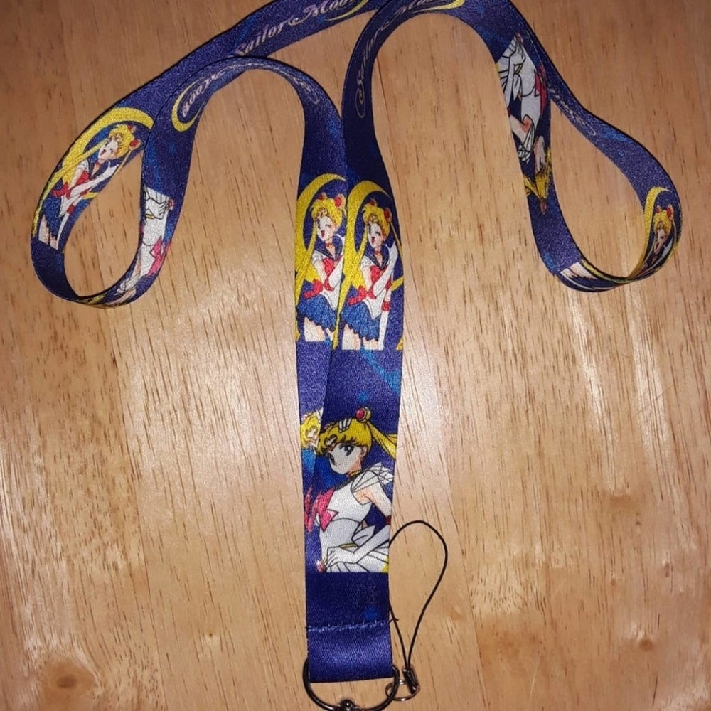 Japanese Anime Sailor Moon Purple Lanyard and Clip