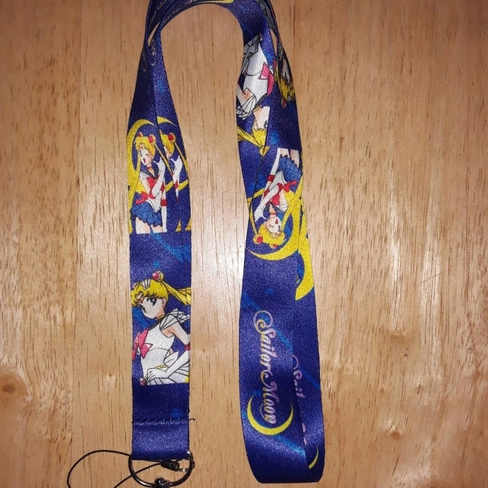 Japanese Anime Sailor Moon Purple Lanyard and Clip