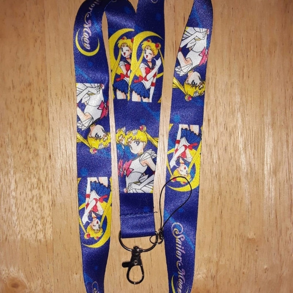 Japanese Anime Sailor Moon Purple Lanyard and Clip