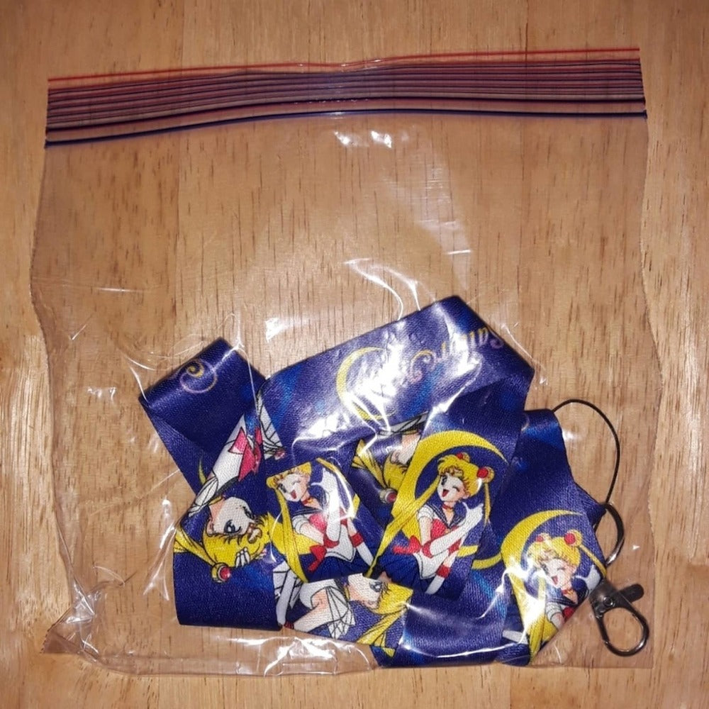 Japanese Anime Sailor Moon Purple Lanyard and Clip