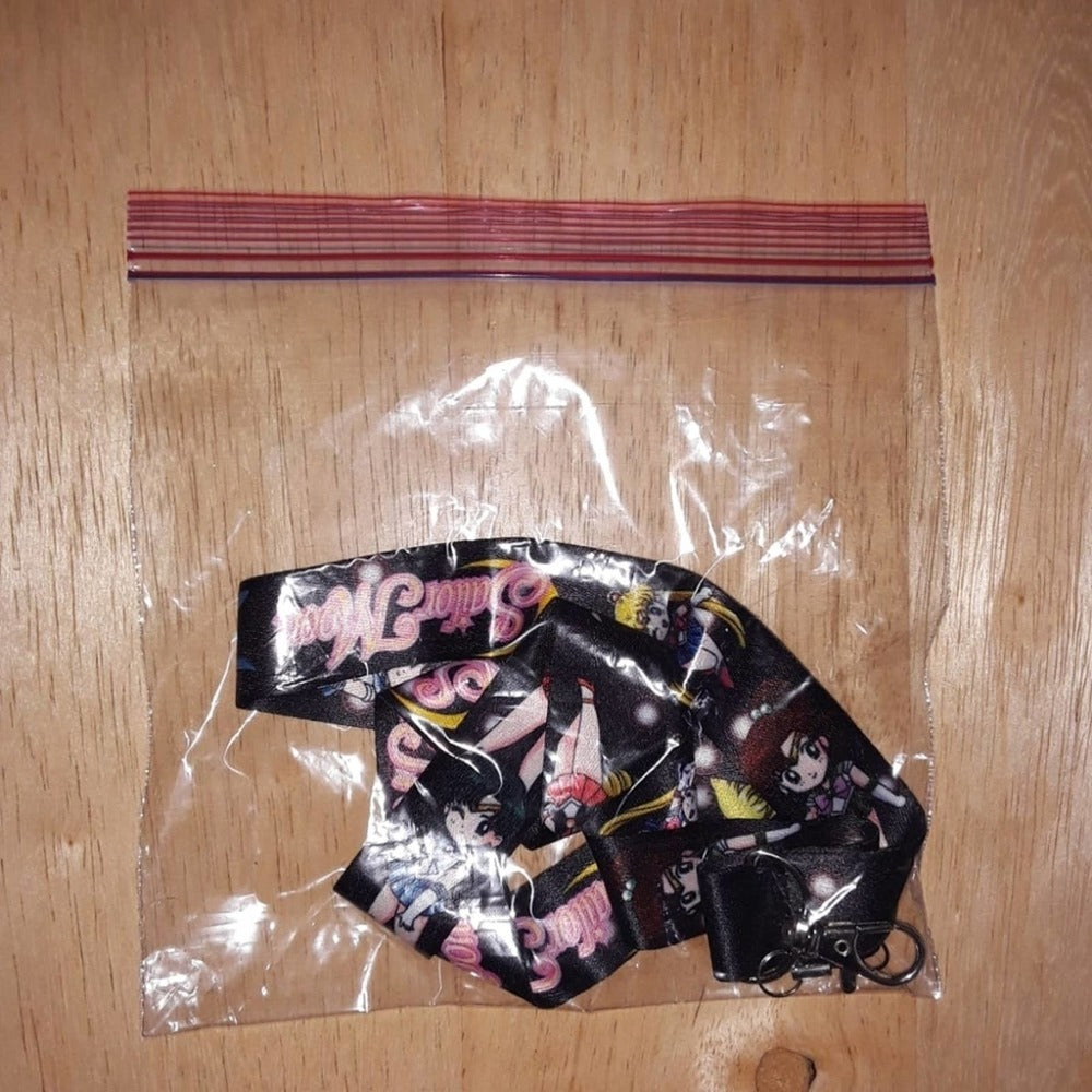 Japanese Anime Sailor Moon Black Lanyard