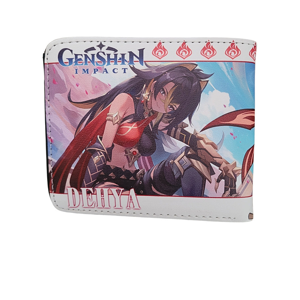 Most Popular Video Game Genshin Impact Amber One Size Leather Purse Red Wallet