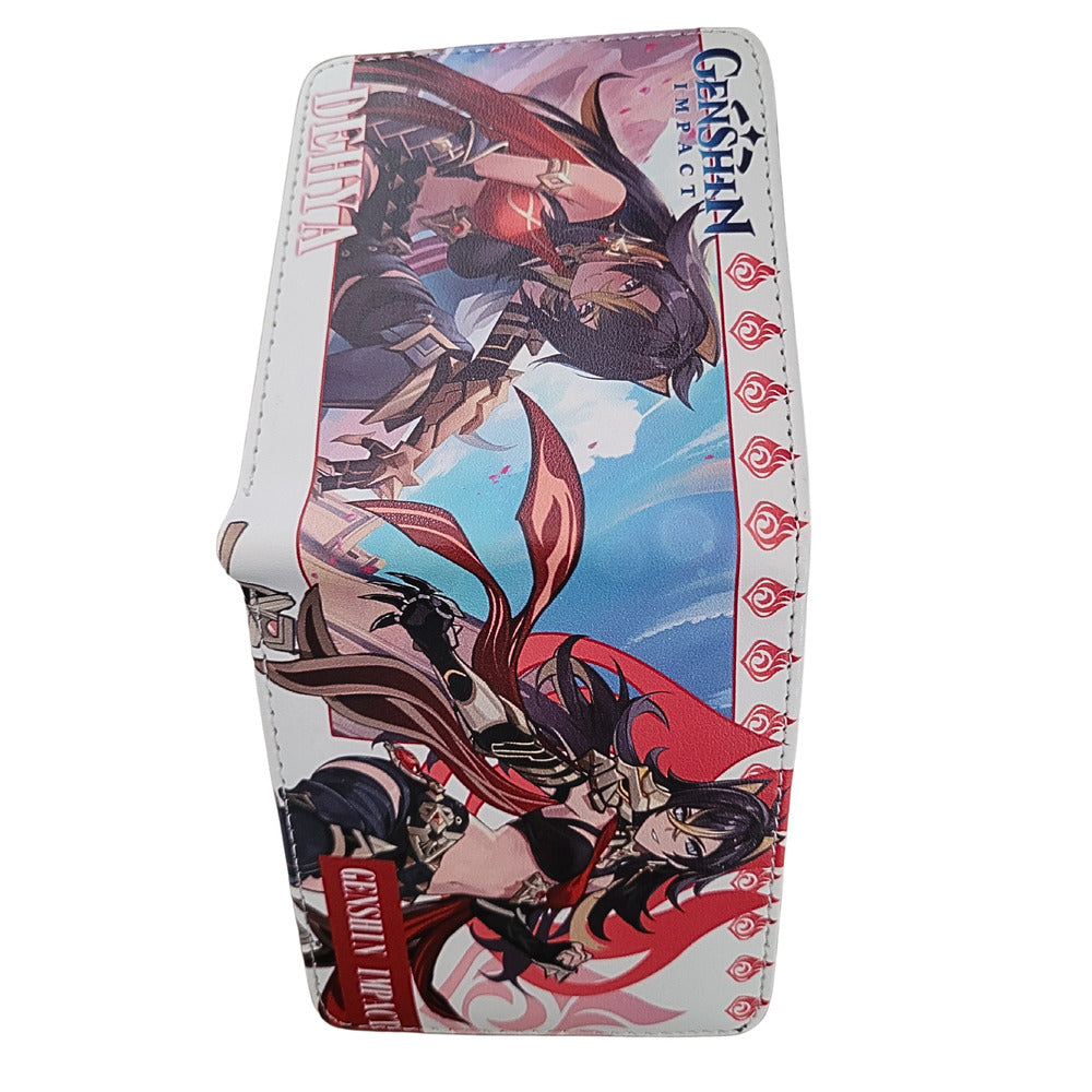 Most Popular Video Game Genshin Impact Amber One Size Leather Purse Red Wallet