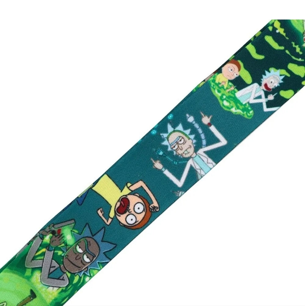 Best Adult Swim Shows Rick & Morty Green Phone Strap Lanyard with Metal Clip A