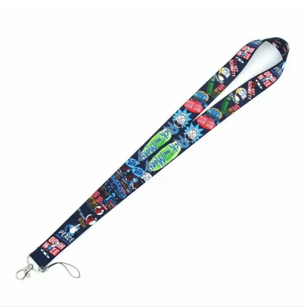 Best Adult Swim Shows Rick & Morty Blue Phone Strap Lanyard with Metal Clip