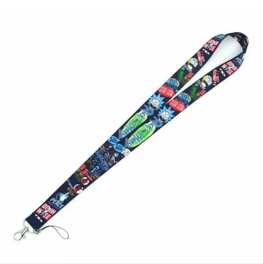 Best Adult Swim Shows Rick & Morty Blue Phone Strap Lanyard with Metal Clip
