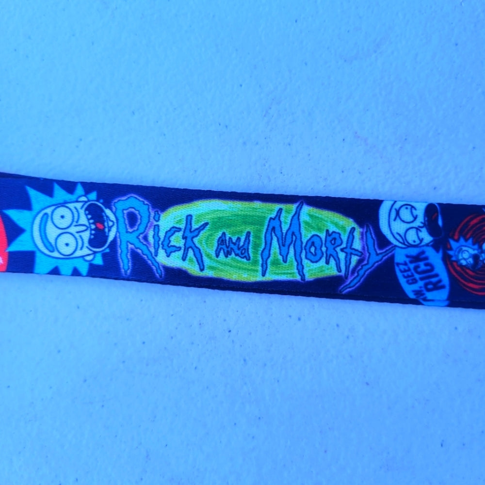 Best Adult Swim Shows Rick & Morty Blue Phone Strap Lanyard with Metal Clip