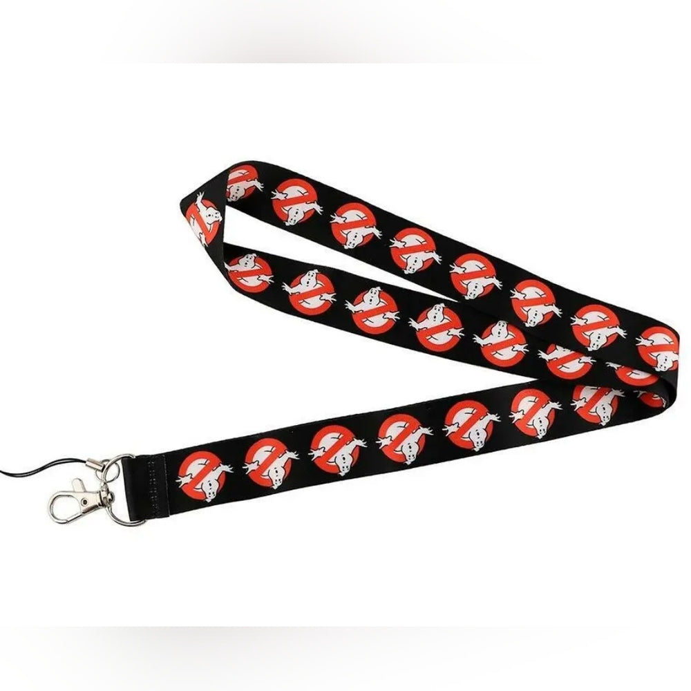 Most Popular Classic Black Sony Pictures Ghostbusters Logo Lanyard & Metal Clip