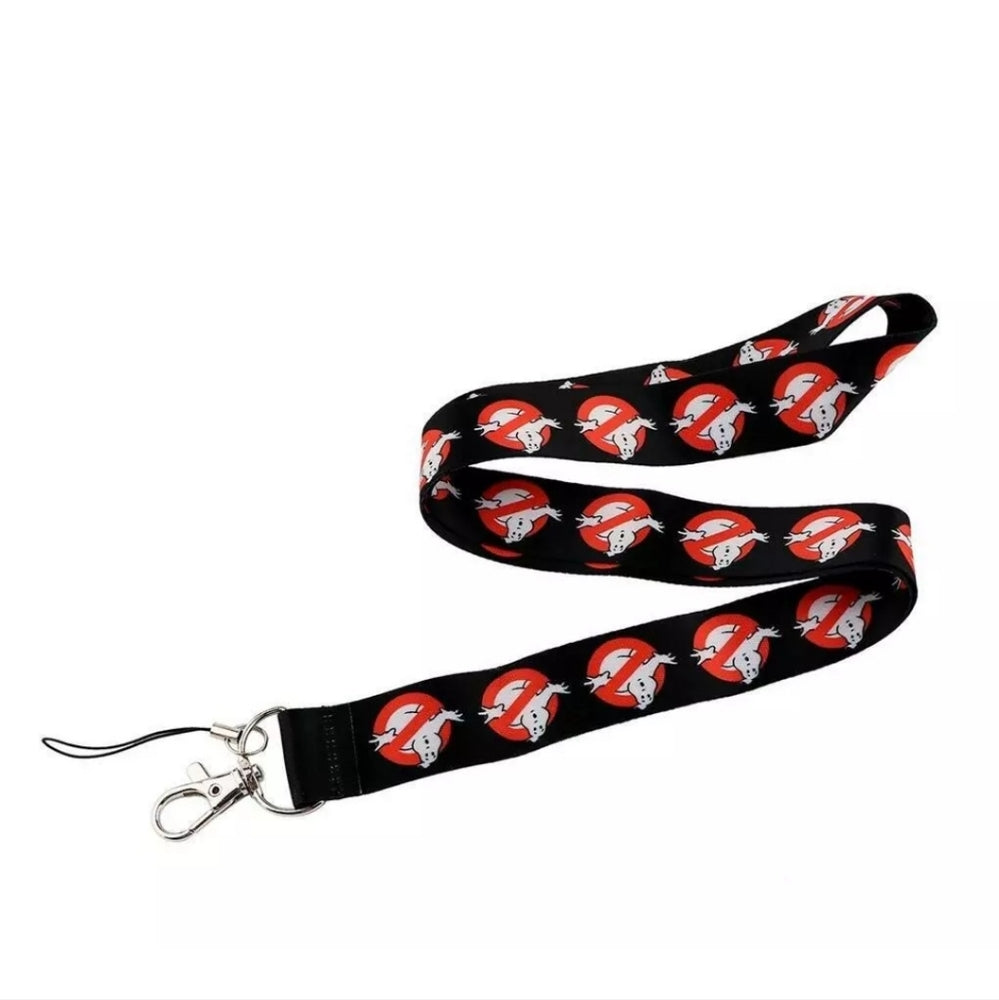 Most Popular Classic Black Sony Pictures Ghostbusters Logo Lanyard & Metal Clip