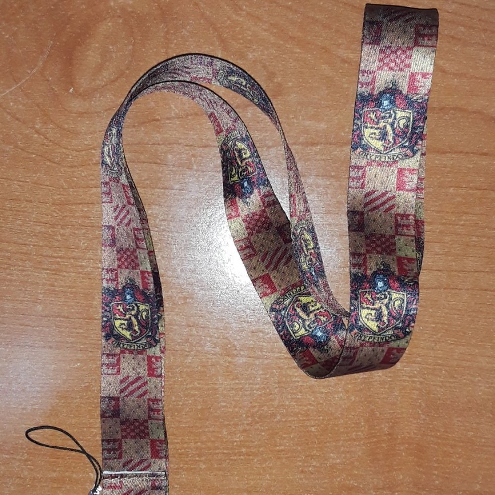 JK Rowling Warner Bros Harry Potter Gryffindor Logo Lanyard with Clip