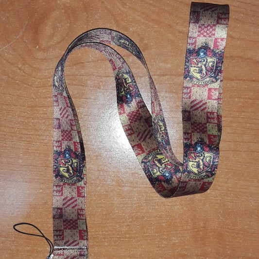 JK Rowling Warner Bros Harry Potter Gryffindor Logo Lanyard with Clip
