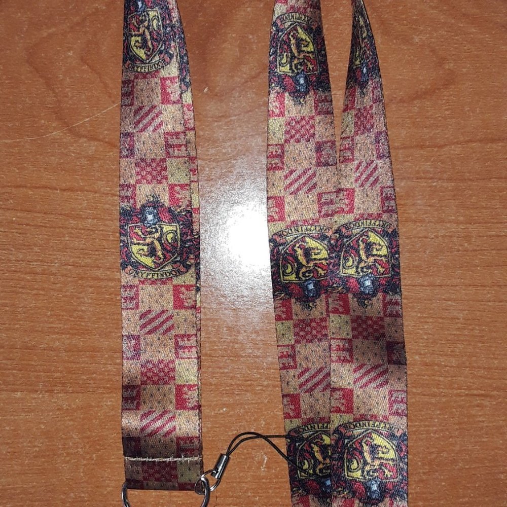 JK Rowling Warner Bros Harry Potter Gryffindor Logo Lanyard with Clip