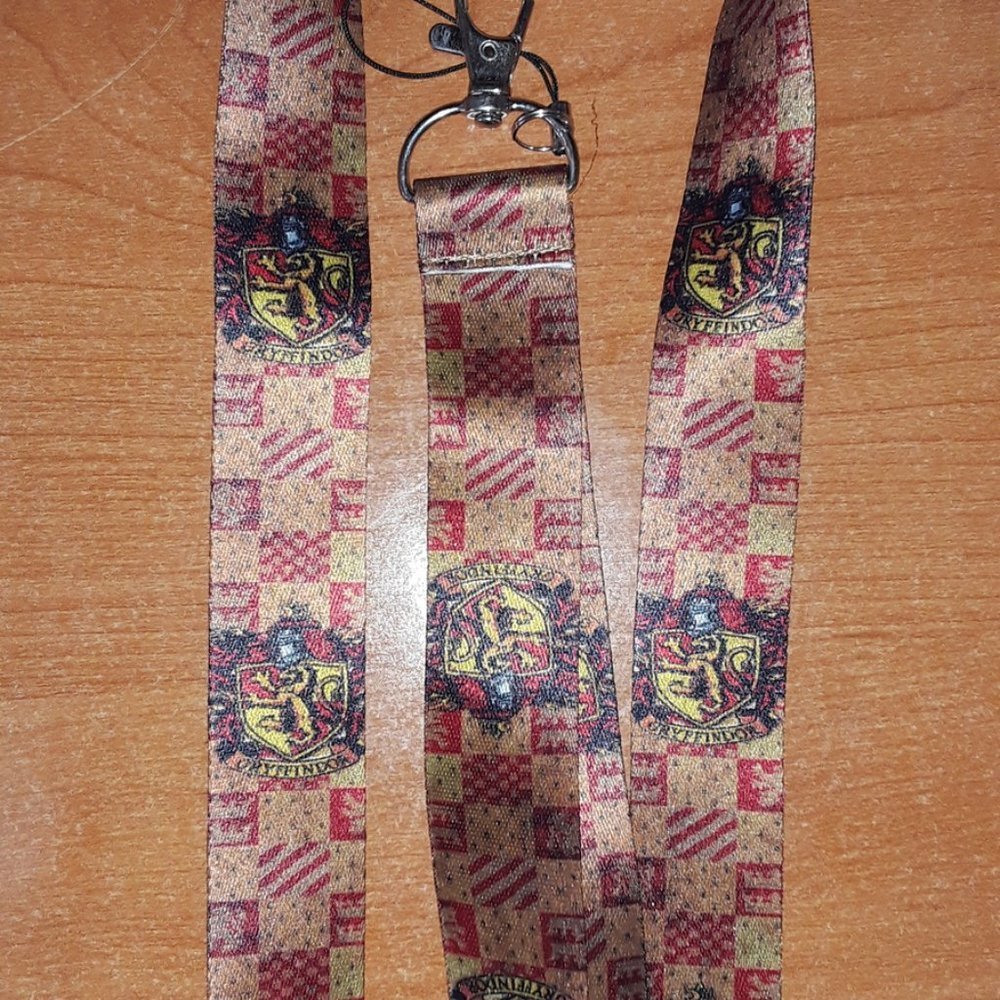 JK Rowling Warner Bros Harry Potter Gryffindor Logo Lanyard with Clip