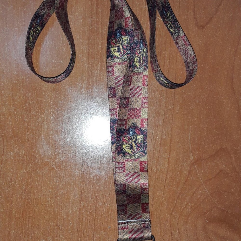 JK Rowling Warner Bros Harry Potter Gryffindor Logo Lanyard with Clip