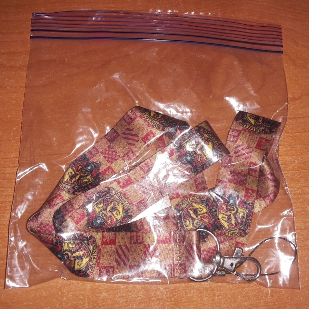 JK Rowling Warner Bros Harry Potter Gryffindor Logo Lanyard with Clip