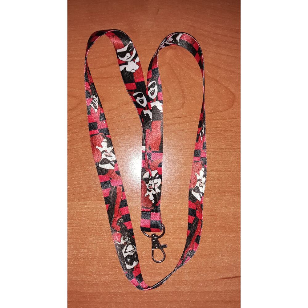 DC Comics Suicide Squad The Joker One Size Black Harley Quinn Lanyard & Clip