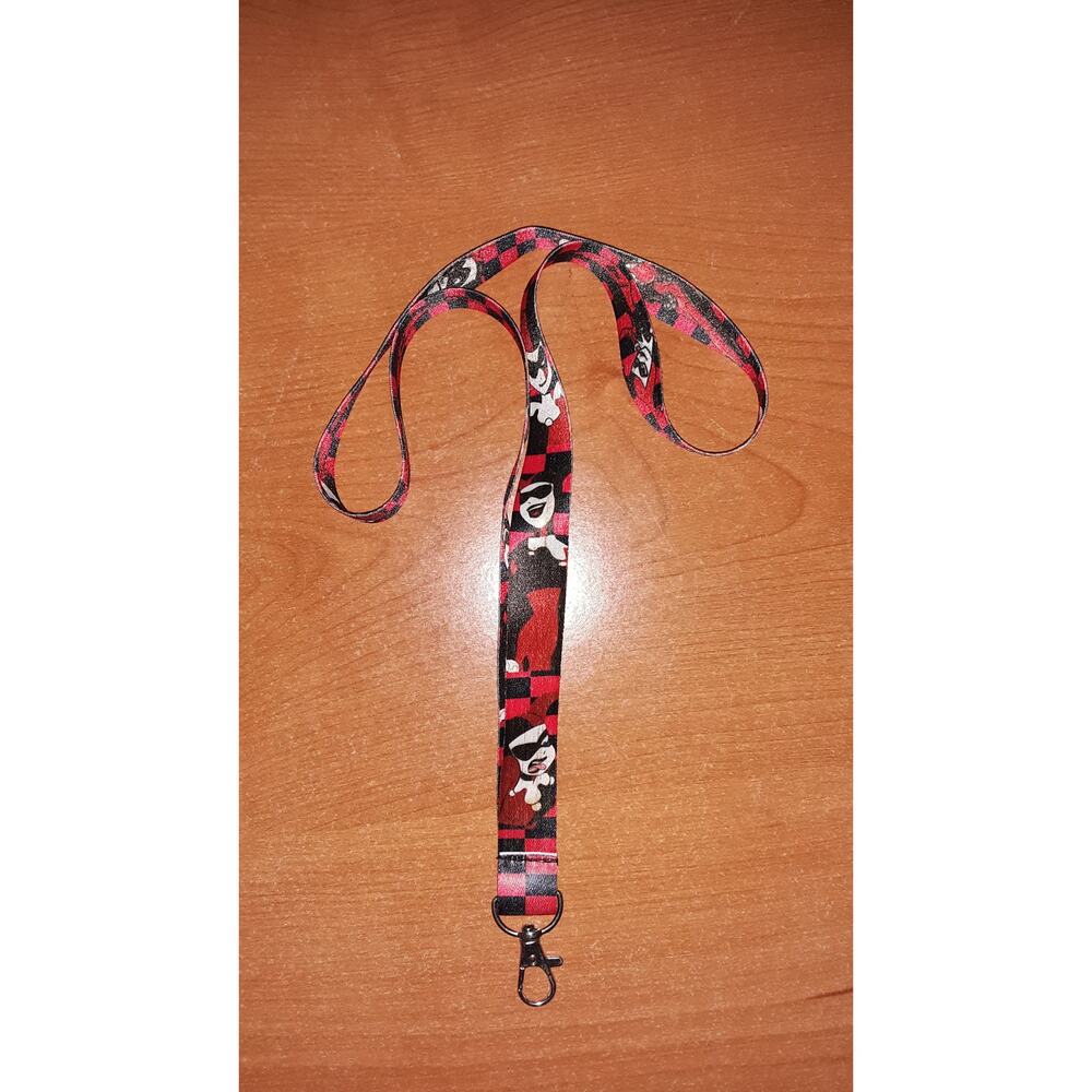 DC Comics Suicide Squad The Joker One Size Black Harley Quinn Lanyard & Clip
