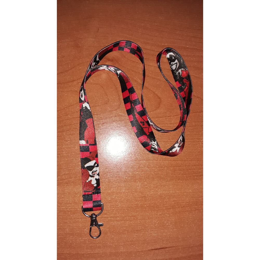 DC Comics Suicide Squad The Joker One Size Black Harley Quinn Lanyard & Clip