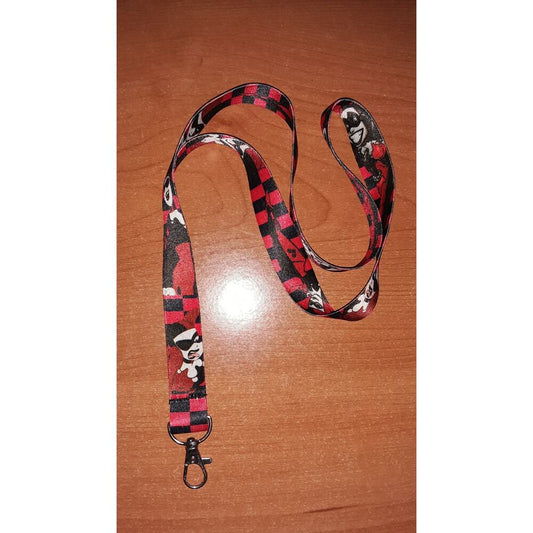 DC Comics Suicide Squad The Joker One Size Black Harley Quinn Lanyard & Clip