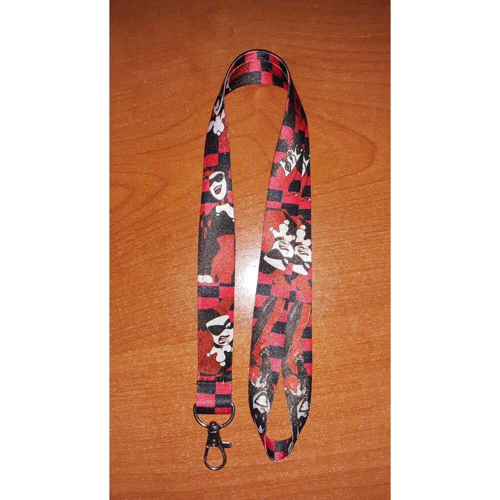 DC Comics Suicide Squad The Joker One Size Black Harley Quinn Lanyard & Clip