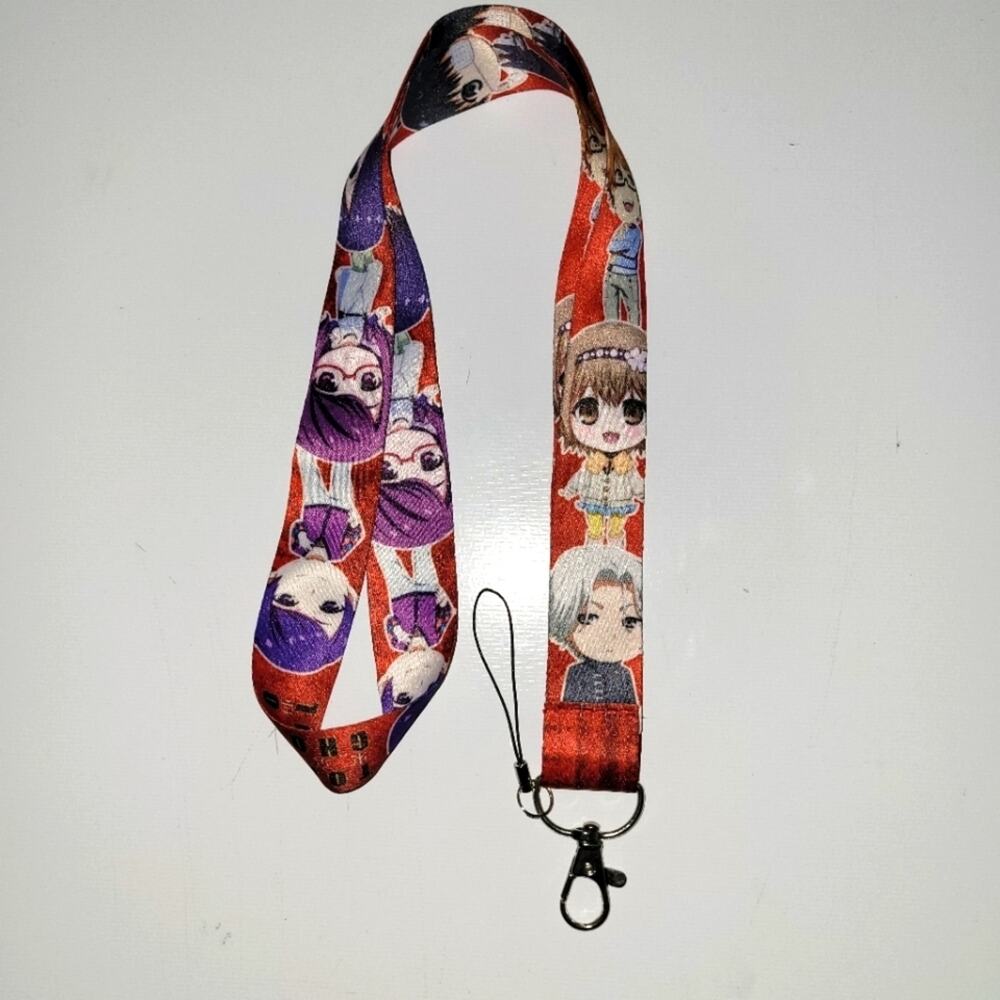 C7. Best Japanese Anime Tokyo Ghoul Characters One Size Lanyard with Metal Clip