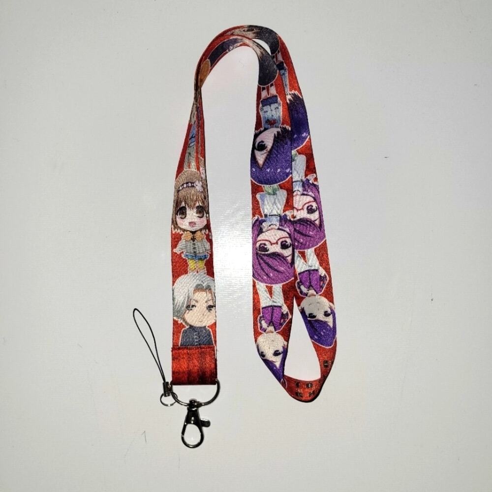 C7. Best Japanese Anime Tokyo Ghoul Characters One Size Lanyard with Metal Clip