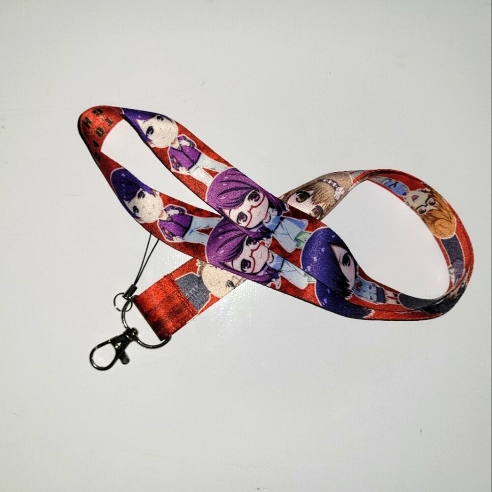 C7. Best Japanese Anime Tokyo Ghoul Characters One Size Lanyard with Metal Clip