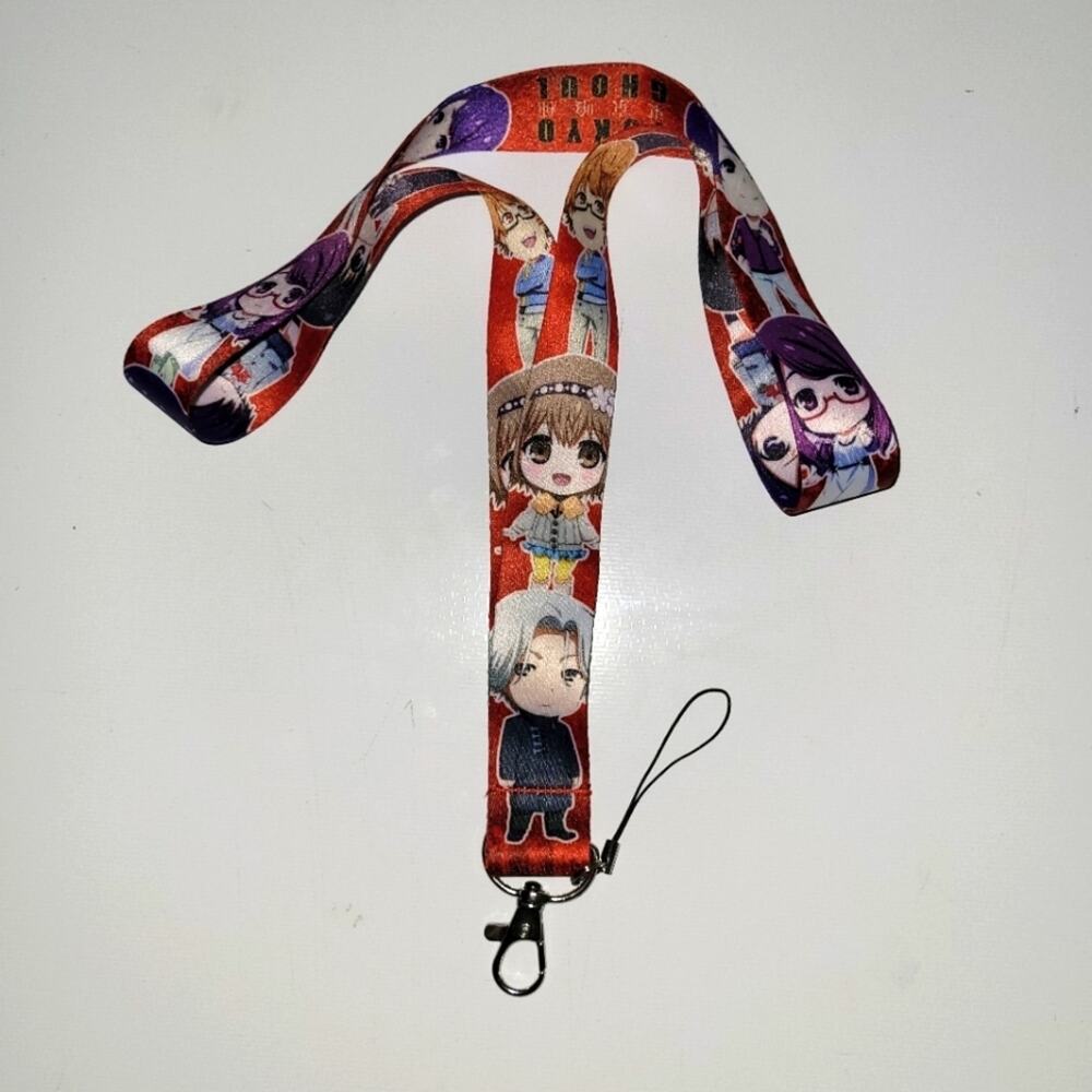 C7. Best Japanese Anime Tokyo Ghoul Characters One Size Lanyard with Metal Clip