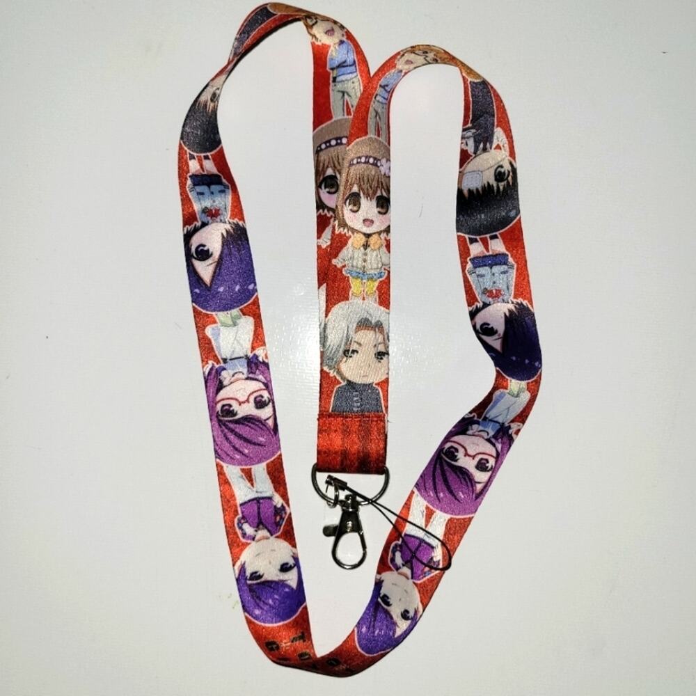 C7. Best Japanese Anime Tokyo Ghoul Characters One Size Lanyard with Metal Clip