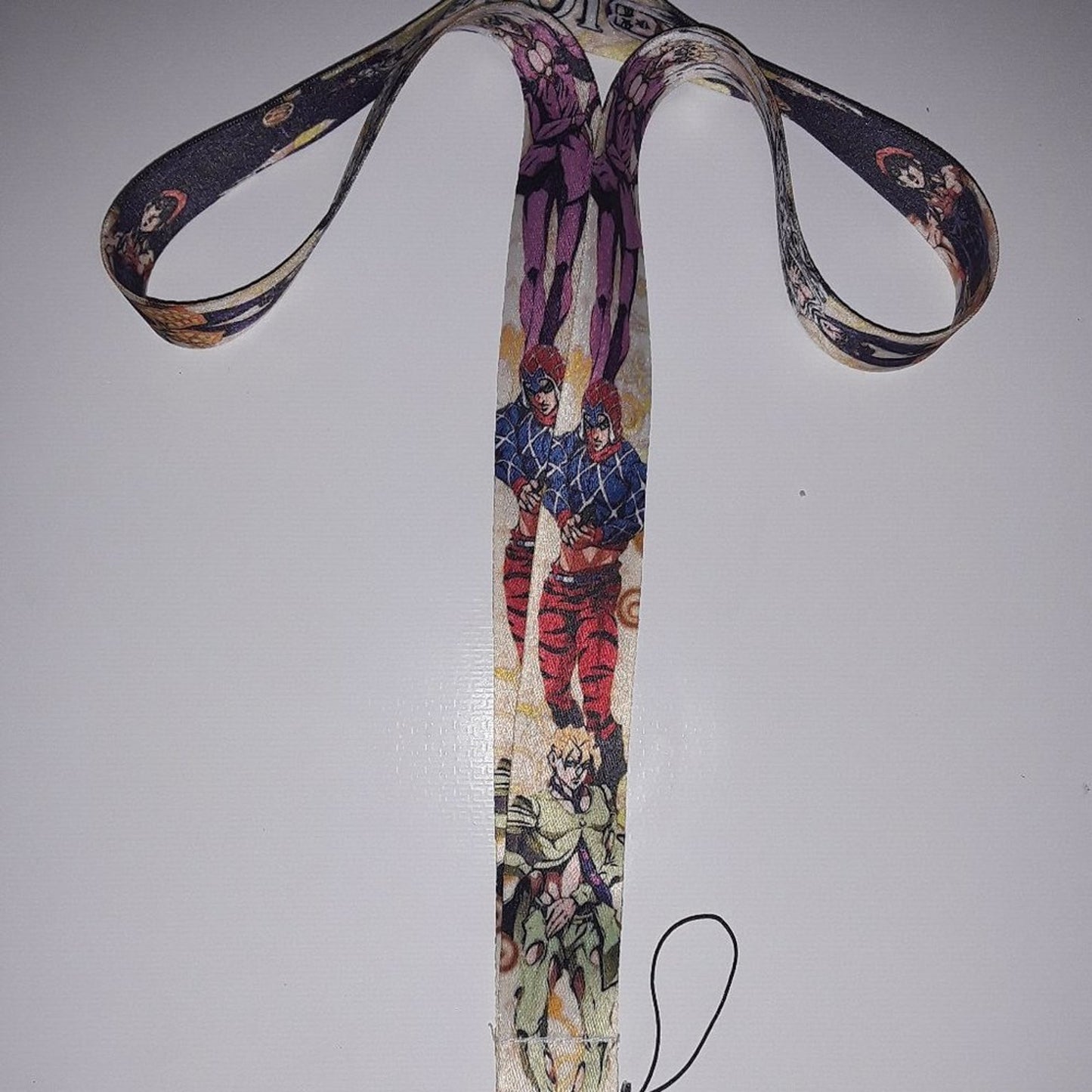 Anime Jojo's Bizarre Adventure Neck Lanyard & Clip Yellow Fabric One Size Unisex