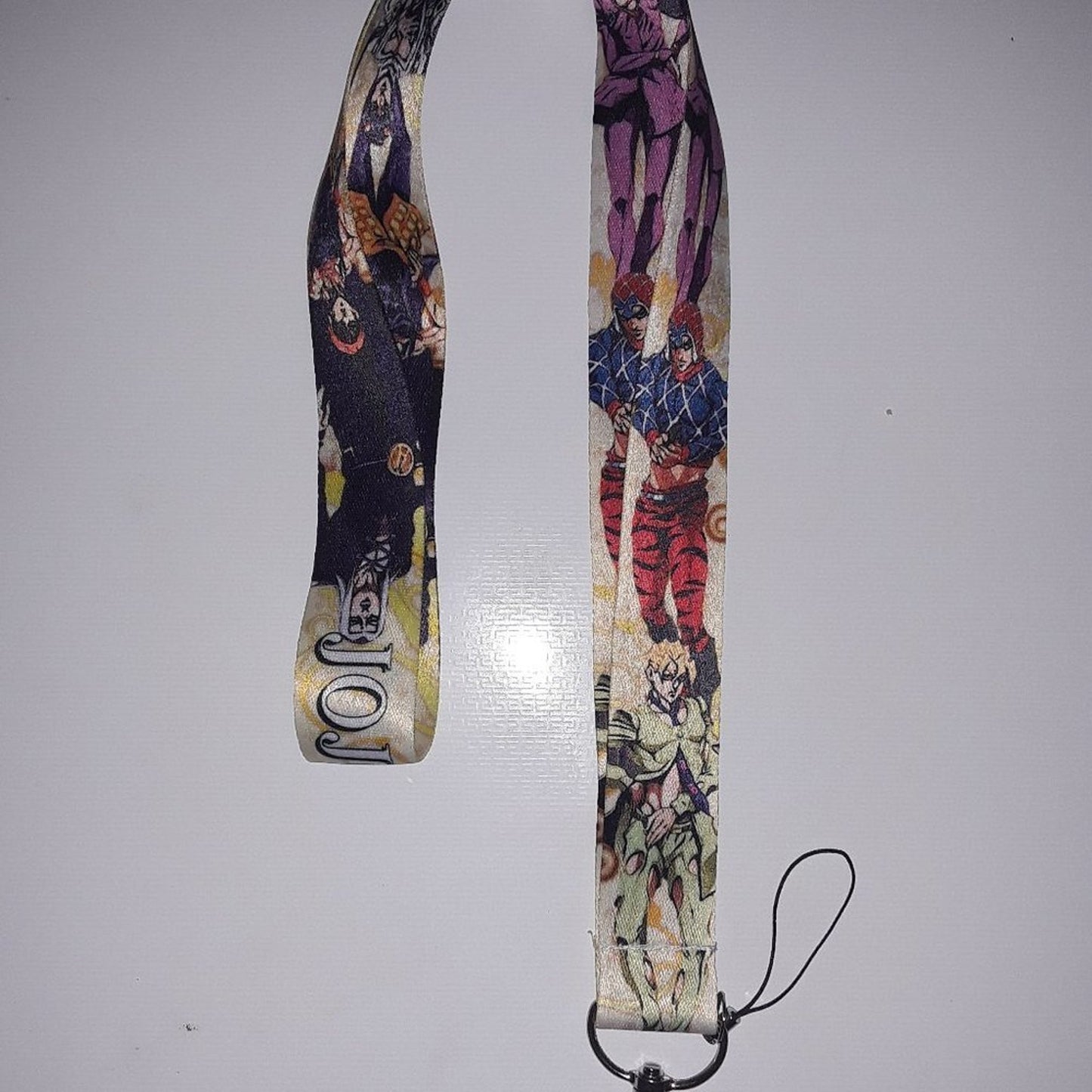 Anime Jojo's Bizarre Adventure Neck Lanyard & Clip Yellow Fabric One Size Unisex