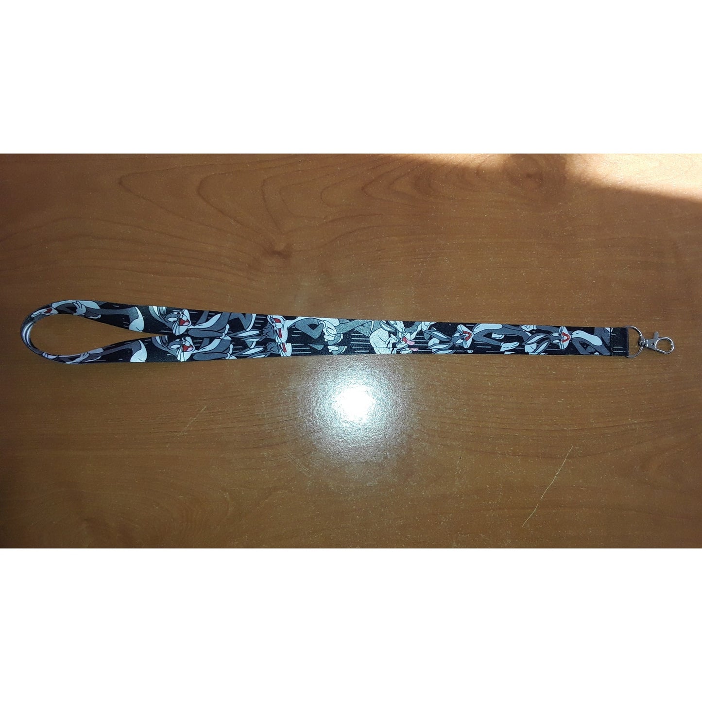 Classic Warner Bros Looney Tunes Main Character Bugs Bunny One Size Gray Lanyard