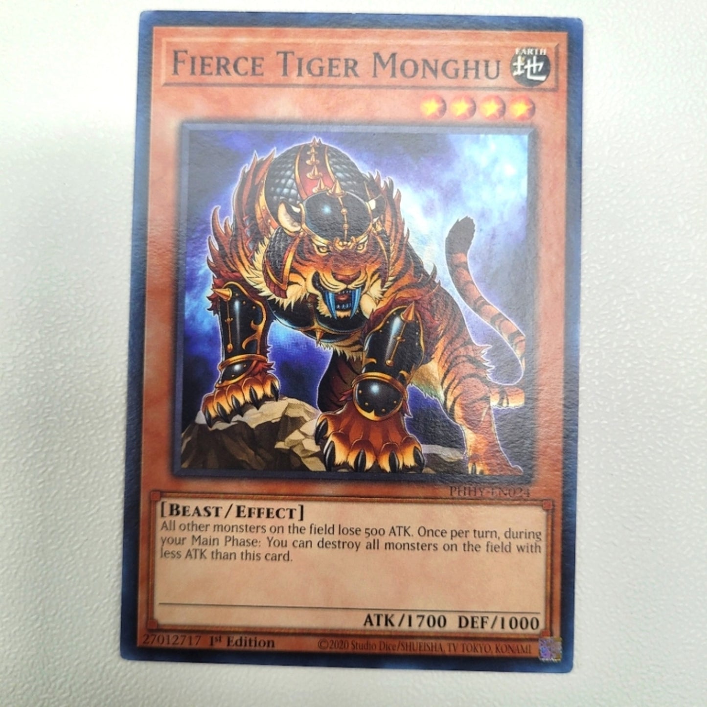 Photon Hypernova Fierce Tiger Monghu PHHY-EN024 Beast Level 4 Monster Card