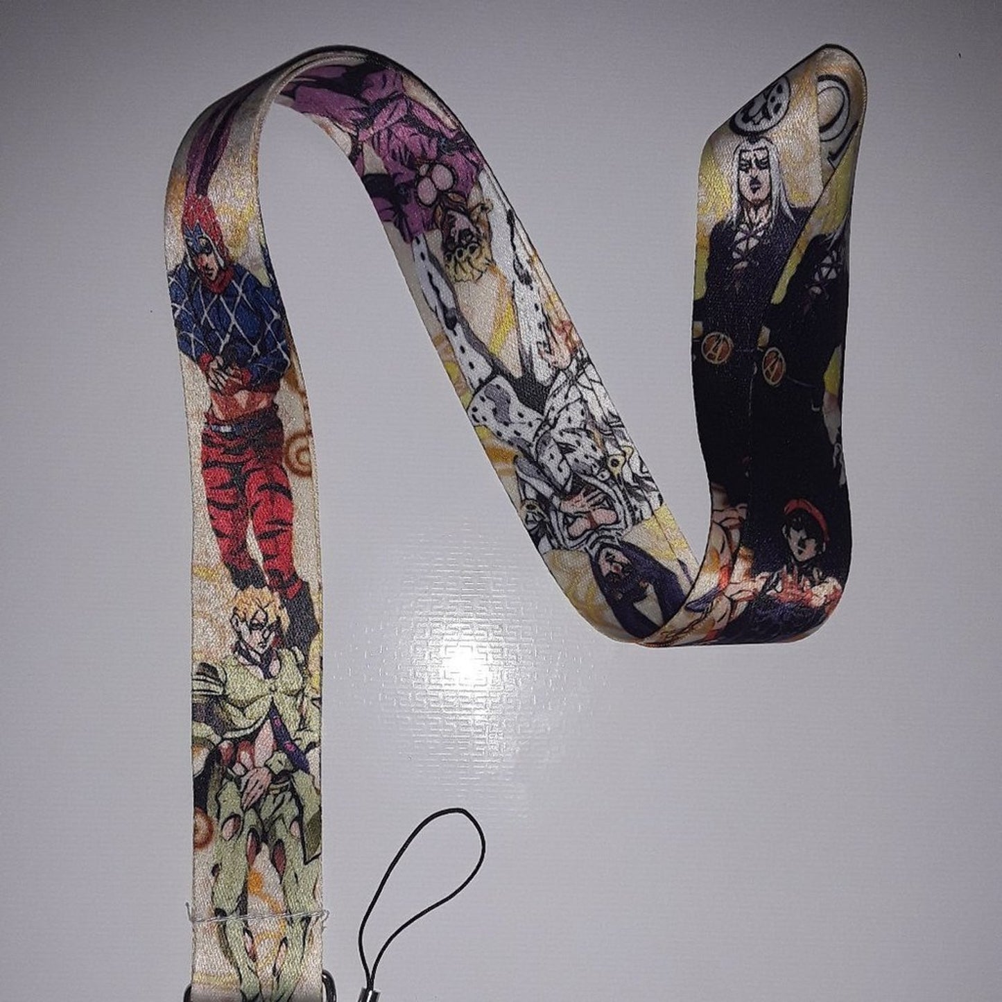 Anime Jojo's Bizarre Adventure Neck Lanyard & Clip Yellow Fabric One Size Unisex